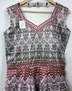 Embroidered gown with Dupatta