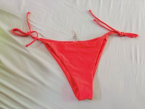 Coral Tie-Side Bikini Bottom