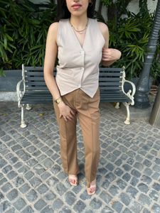 Beige Vest Coat