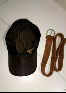 Chicago Bull Cap &amp; Woven Belt COMBO