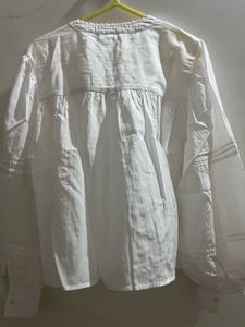 Elegant White Embroidered Blouse