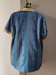 Patterned Blue Tee shirt
