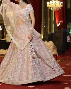 Elegant Pink Embroidered Lehenga Choli