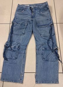 Baggy Blue Cargo Jeans