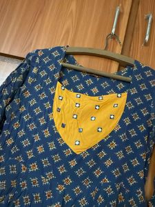 Blue Printed Kurta