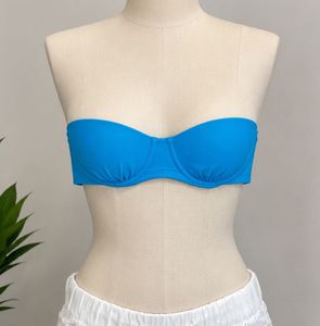 Bright Blue Bandeau Bikini Top