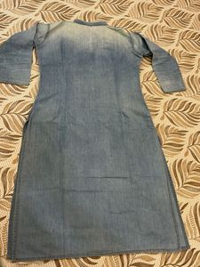 Light Wash Denim Tunic Kurta