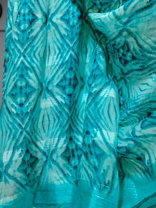 Boho Tie-Dye blue saree