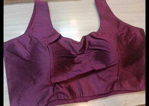 Burgundy Readymade Saree Blouse