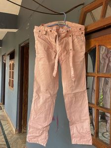 Chic Pink Casual Pants