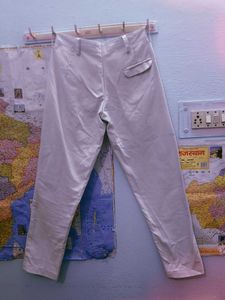 Beige Straight Leg Trousers