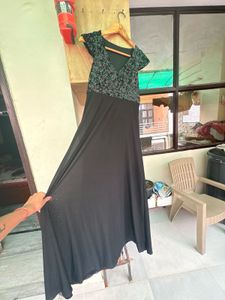 Elegant Black Sequined Gown
