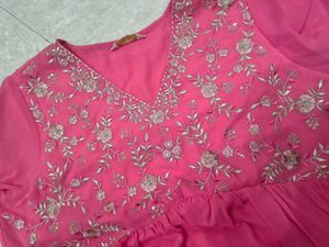 pink kurta sharara set