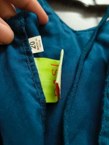 Embroidered Teal Blouse with plazo set