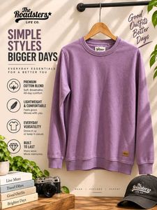 The Roadsters Mauve Cotton Sweatshirt