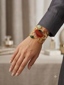 Boho Multi-Stone Cuff Bracelet