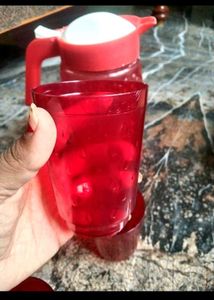 Red Pitcher and Glasses Set
