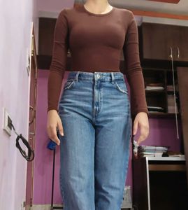Brown Bodysuit (ribbed)