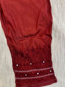 Embroidered Palazzo Pants Set