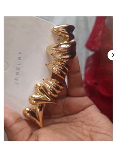 Chic Gold Heart & Swirl Earrings
