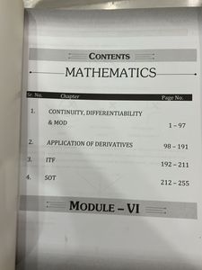 PACE Maths CALCULUS Modules JEE