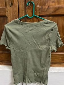 Ribbed Lettuce Hem Top