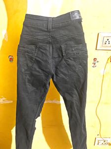 Distressed Black Denim Jeans