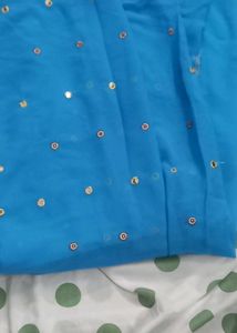 Stunning Blue Embellished Saree