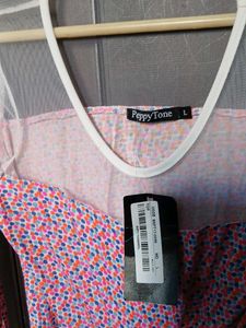 Colourful Print Bodysuit with Long Flared Sleeves