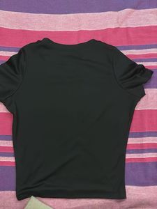 Black Fitted Crop Top
