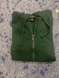 H&M Green Zip-Up Hoodie