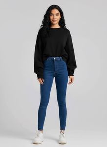 High Waisted Dark Skinny Jeans