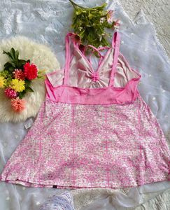Pink Butterfly Print Dress
