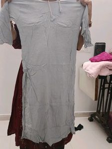 Stylish Grey Kurta with Embellishments