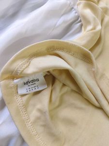 Cute Yellow V-Neck bow Tie Top