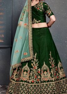 Embroidered UNSTITCHED Lehenga Choli Set