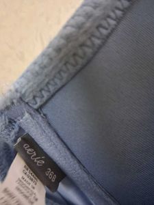 36B Blue Lace Trim Push-Up Bra