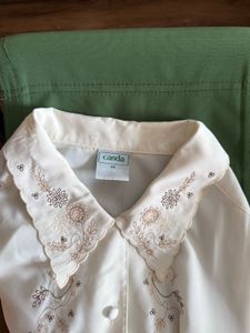 Embroidered Cream Blouse