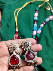 Bohemian Beaded Necklace &amp; Earring Set