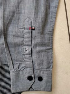 BLACKCOFFEE Grey Patterned Shirt