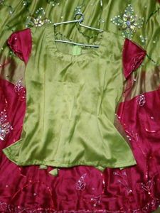 Embroidered Stitched Lehenga