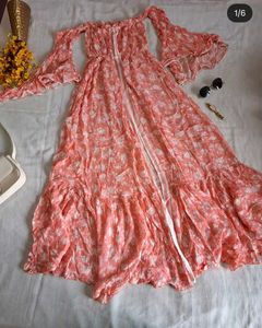Boho Floral Off-Shoulder Maxi Dress