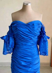 Stunning Royal Blue Off-Shoulder Gown