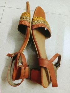 Brown Heels And Rose Gold Glitter Heels Combo