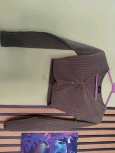 Ribbed Long Sleeve Crop Top