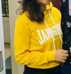 Women’s Mustard Yellow Crop Top With Cap