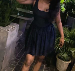 Navy Blue mini Dress - zudio