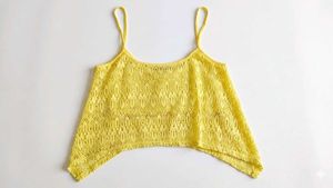Vibrant Yellow Crochet Cami Top