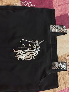 Sparkling Unicorn Black middy