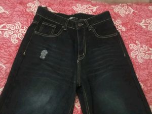 Women's Ripped Wide Leg Jeans